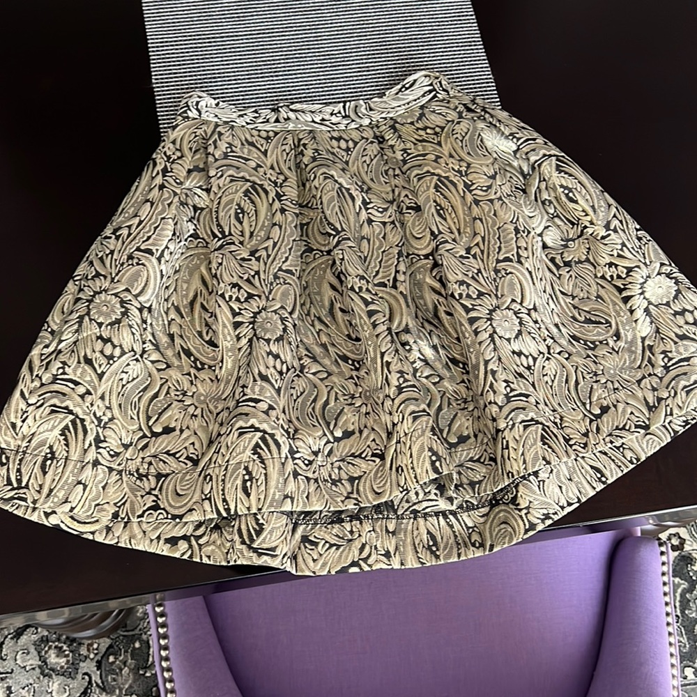 Fun gold and black mini skirt